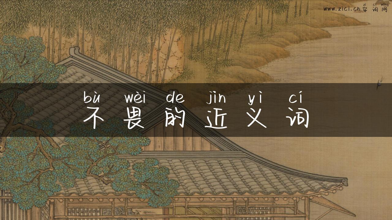 不畏的近义词