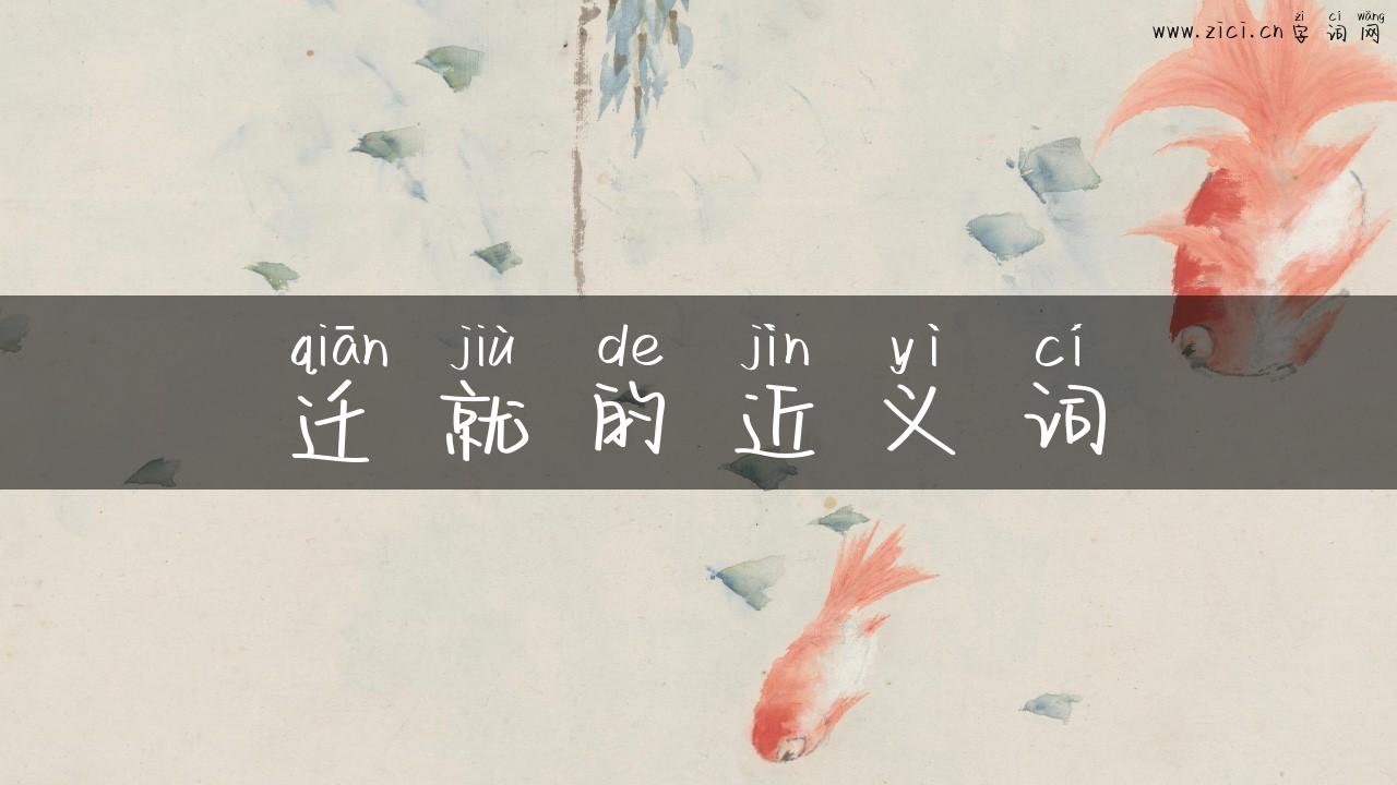 迁就的近义词