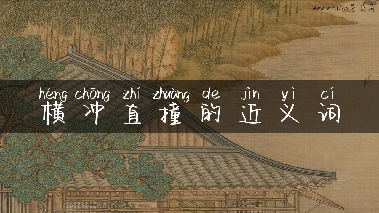 横冲直撞的近义词