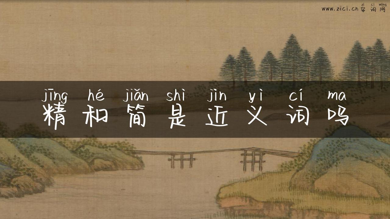 精和简是近义词吗