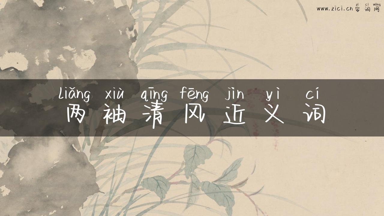 两袖清风近义词