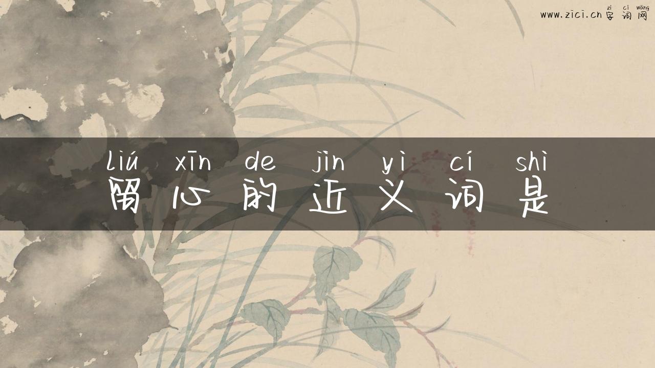 留心的近义词是