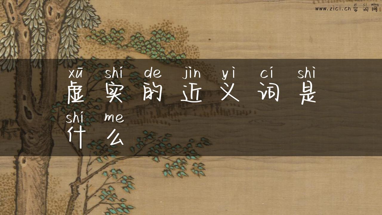 虚实的近义词是什么