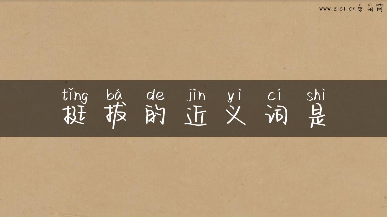 挺拔的近义词是
