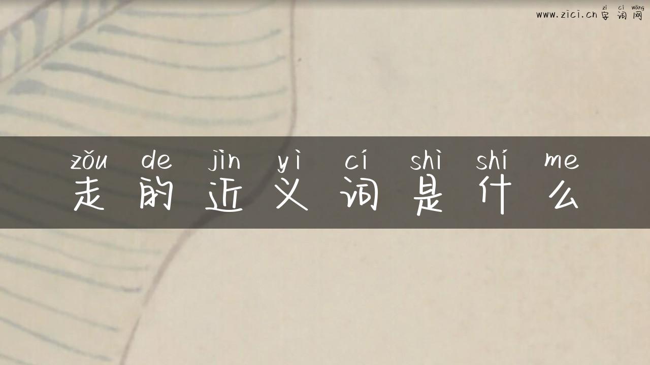 走的近义词是什么