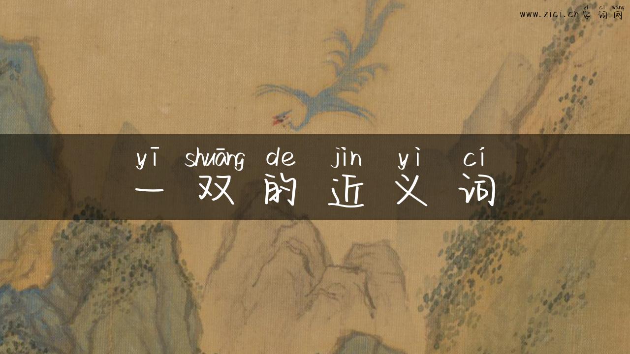一双的近义词