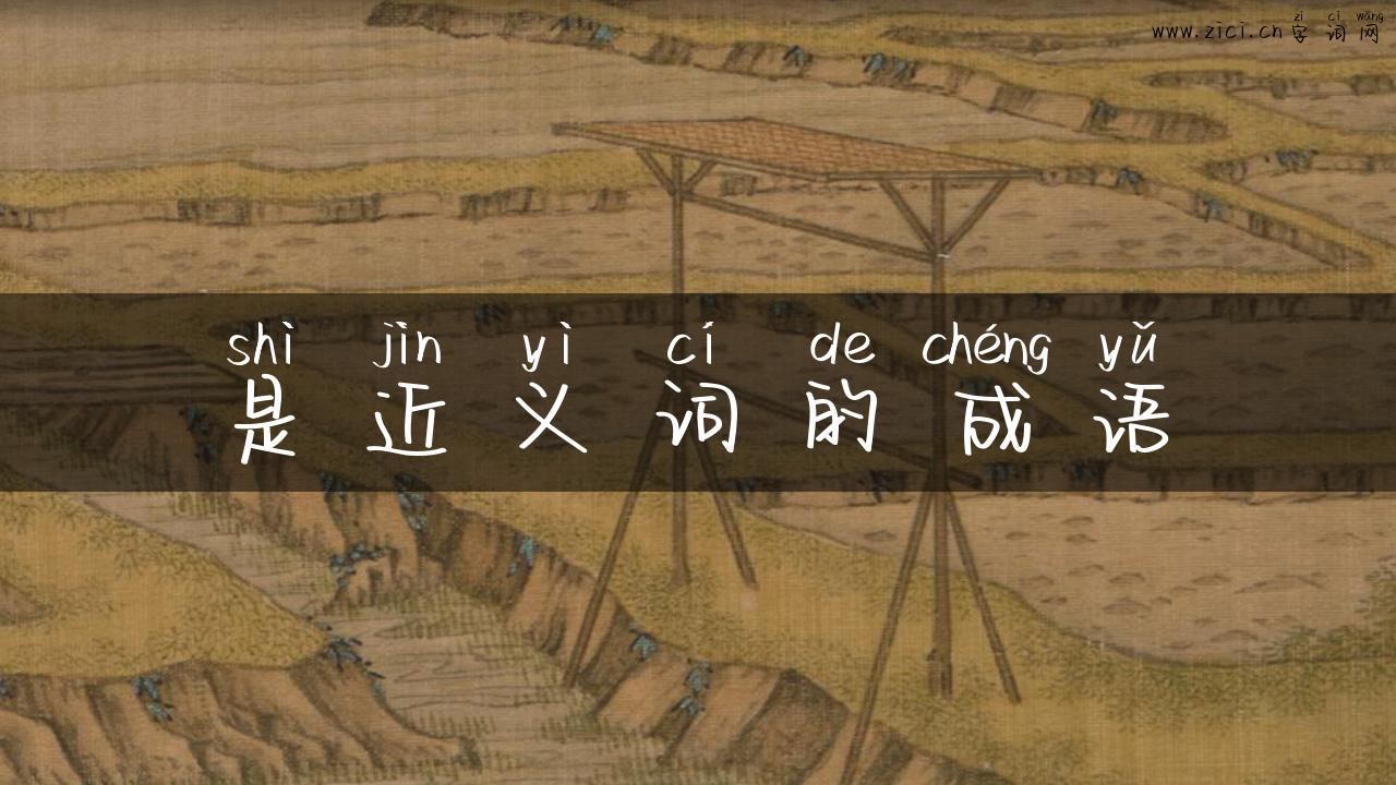 是近义词的成语