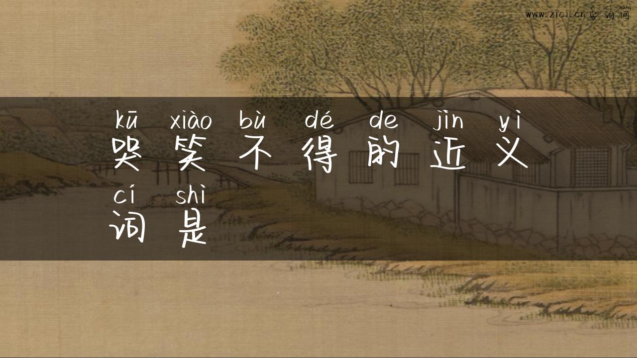哭笑不得的近义词是