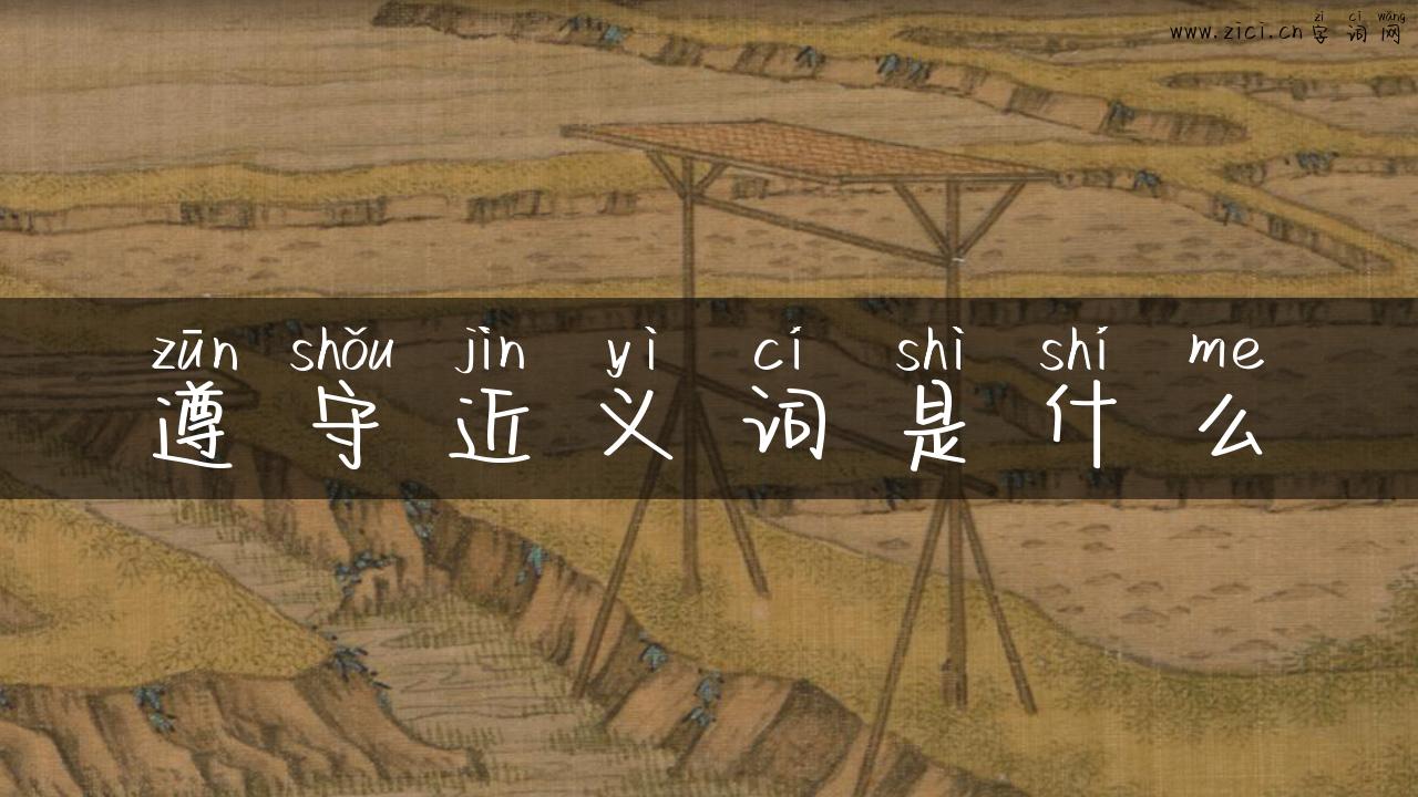 遵守近义词是什么