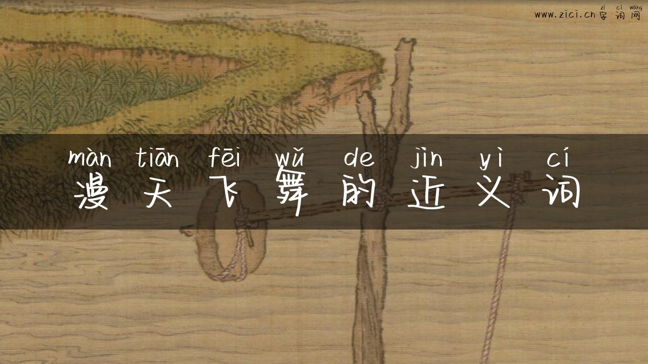 漫天飞舞的近义词