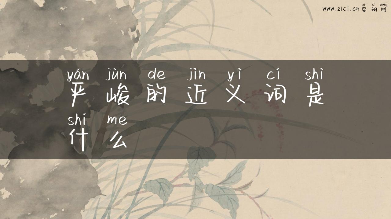 严峻的近义词是什么
