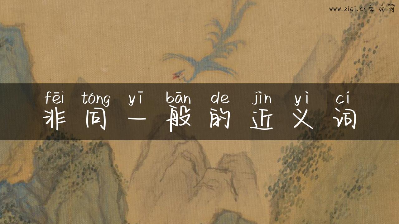 非同一般的近义词