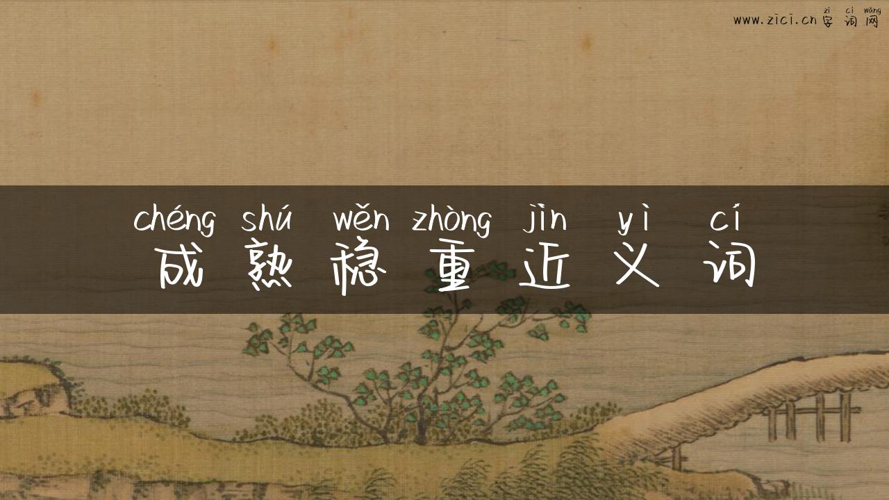 成熟稳重近义词