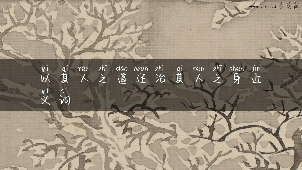 以其人之道还治其人之身近义词