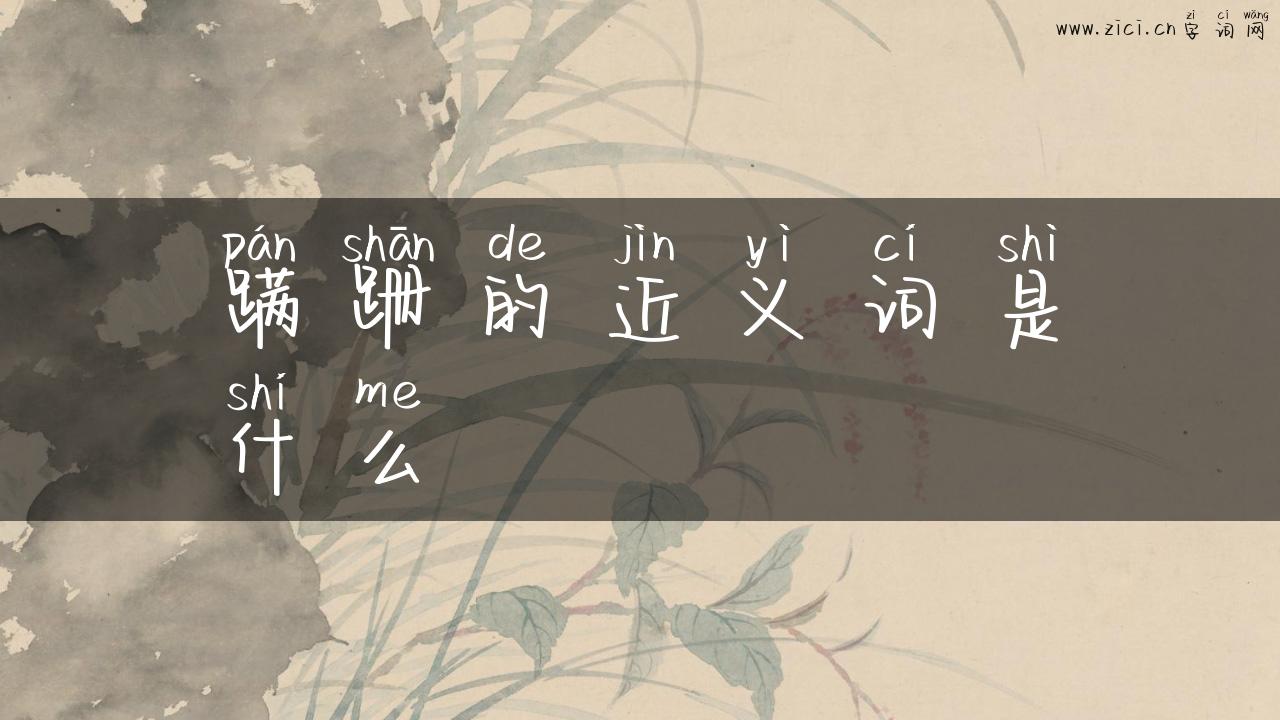 蹒跚的近义词是什么