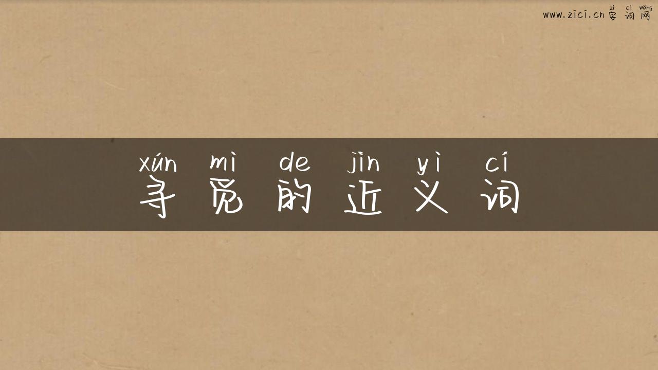 寻觅的近义词