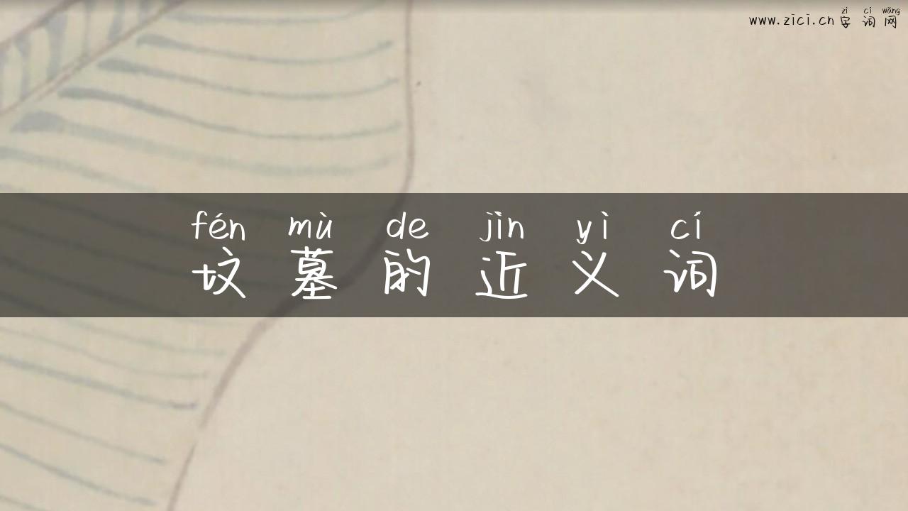 坟墓的近义词