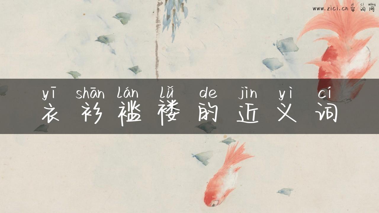 衣衫褴褛的近义词