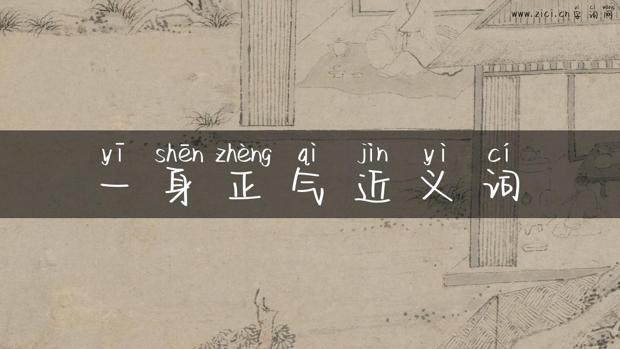一身正气近义词