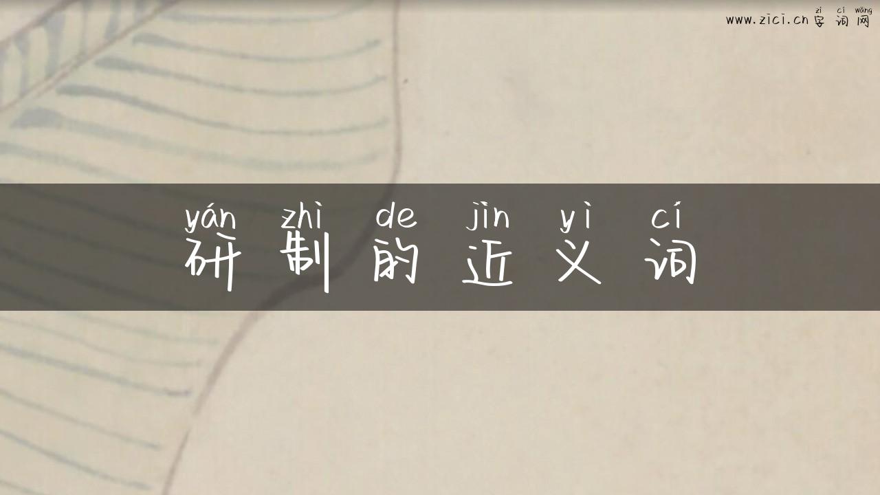 研制的近义词