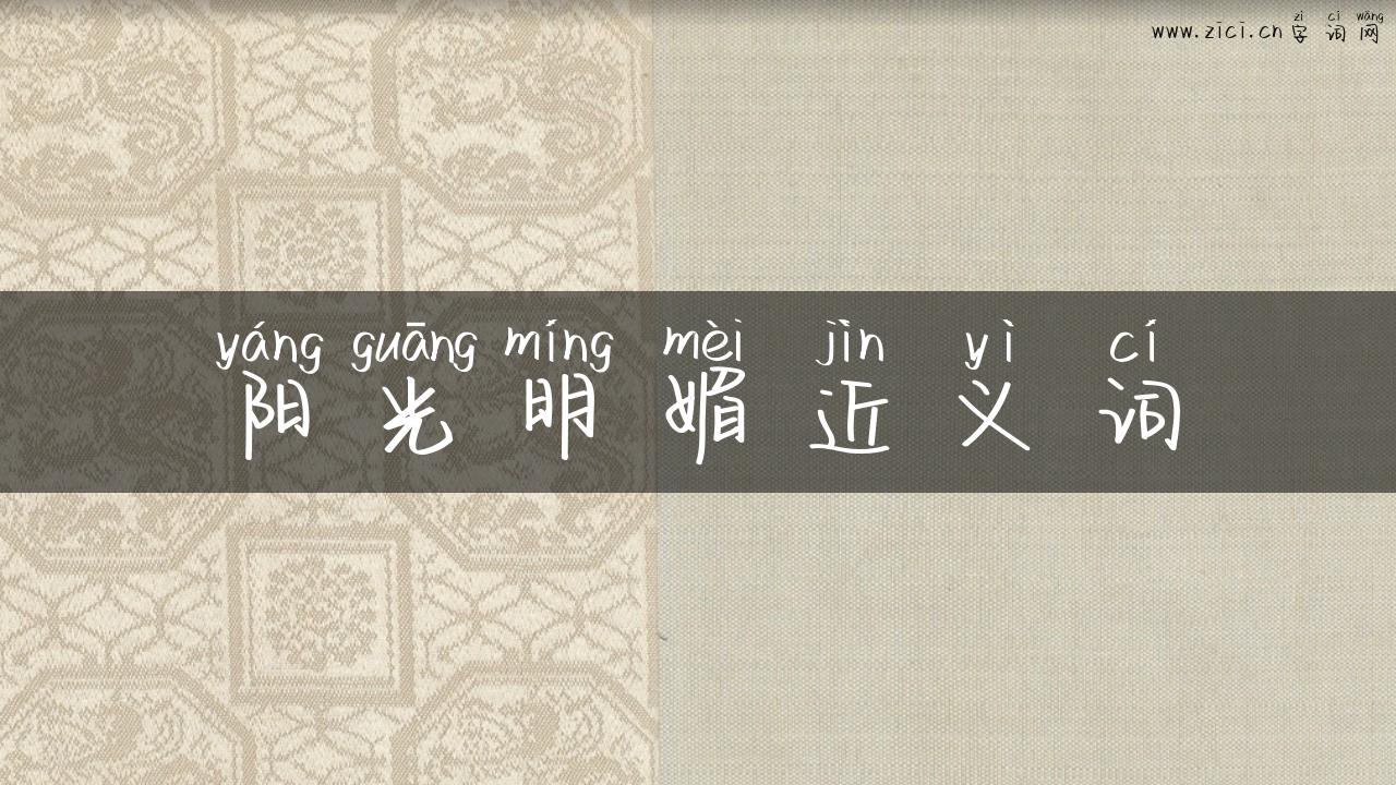 阳光明媚近义词