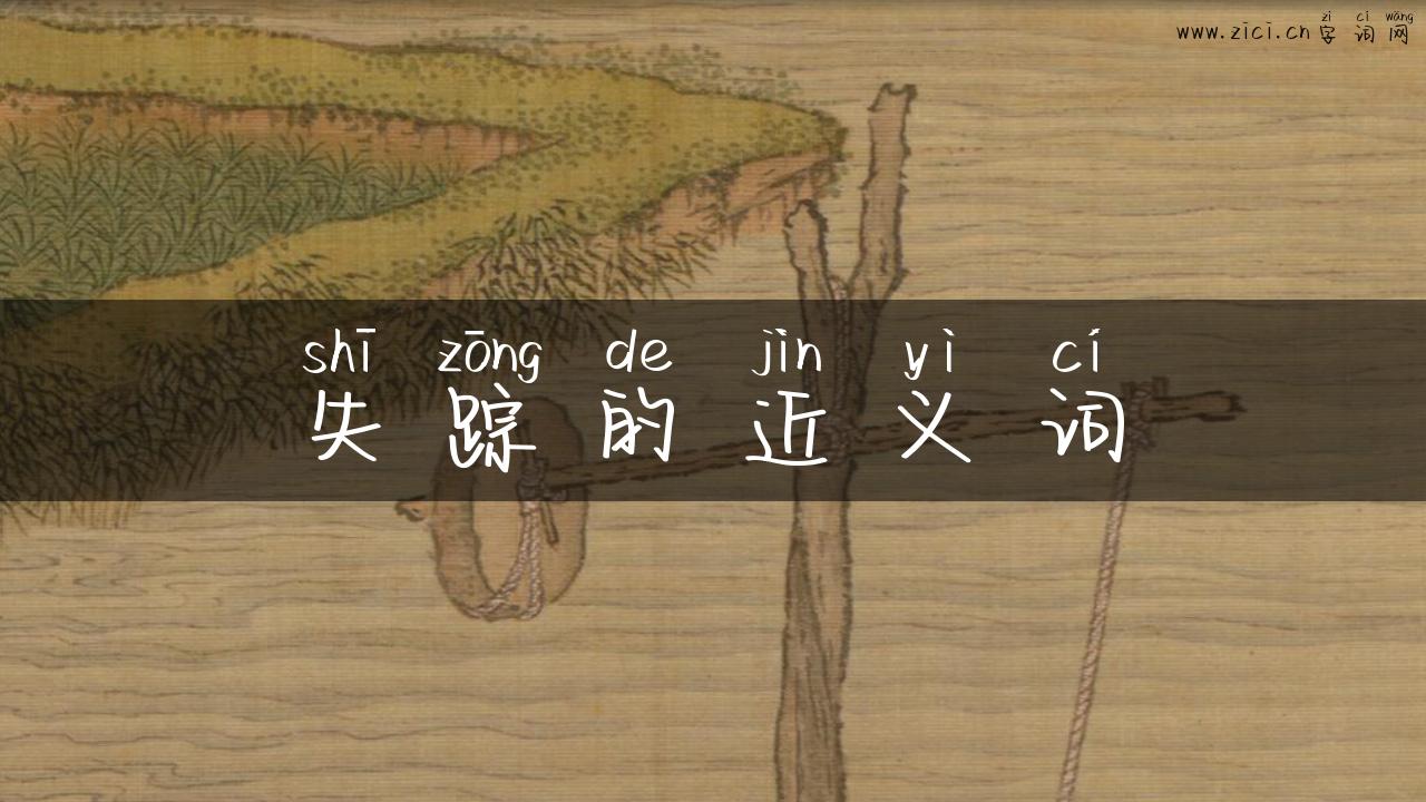 失踪的近义词