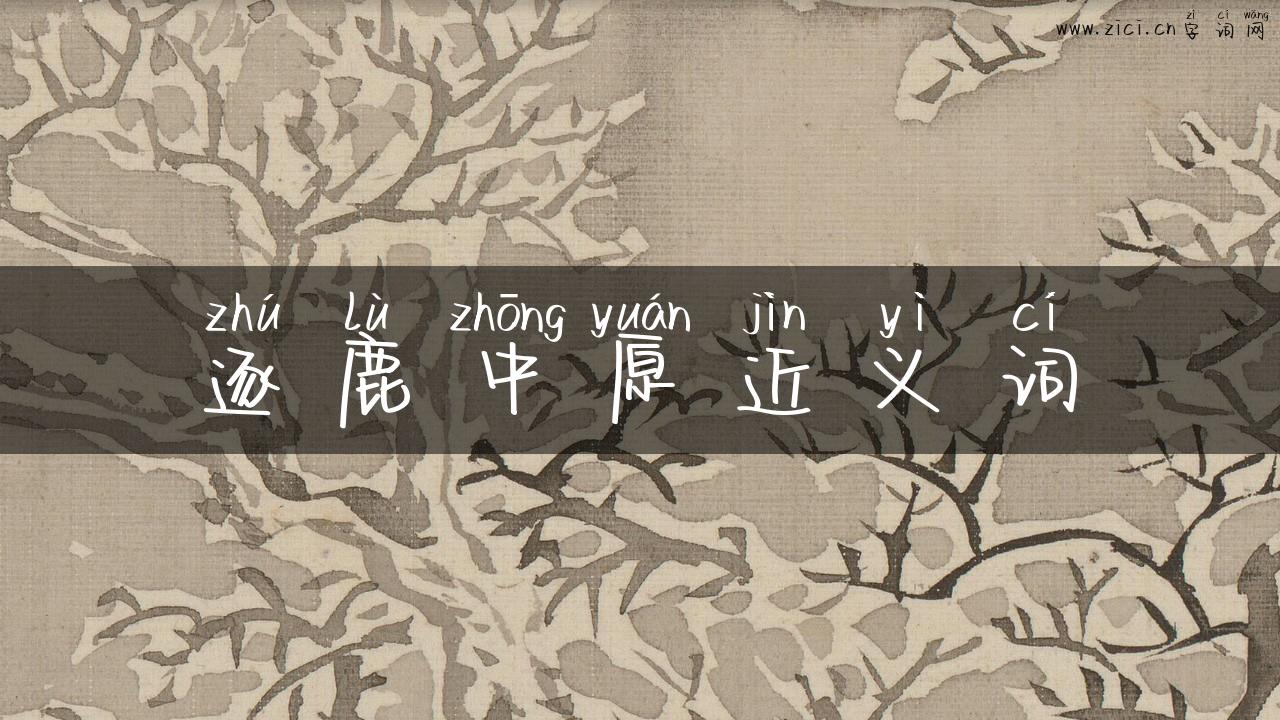 逐鹿中原近义词
