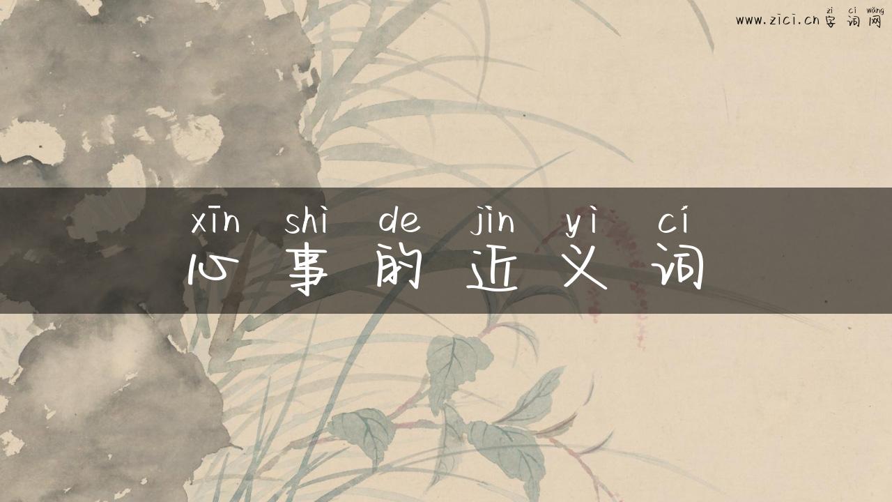 心事的近义词