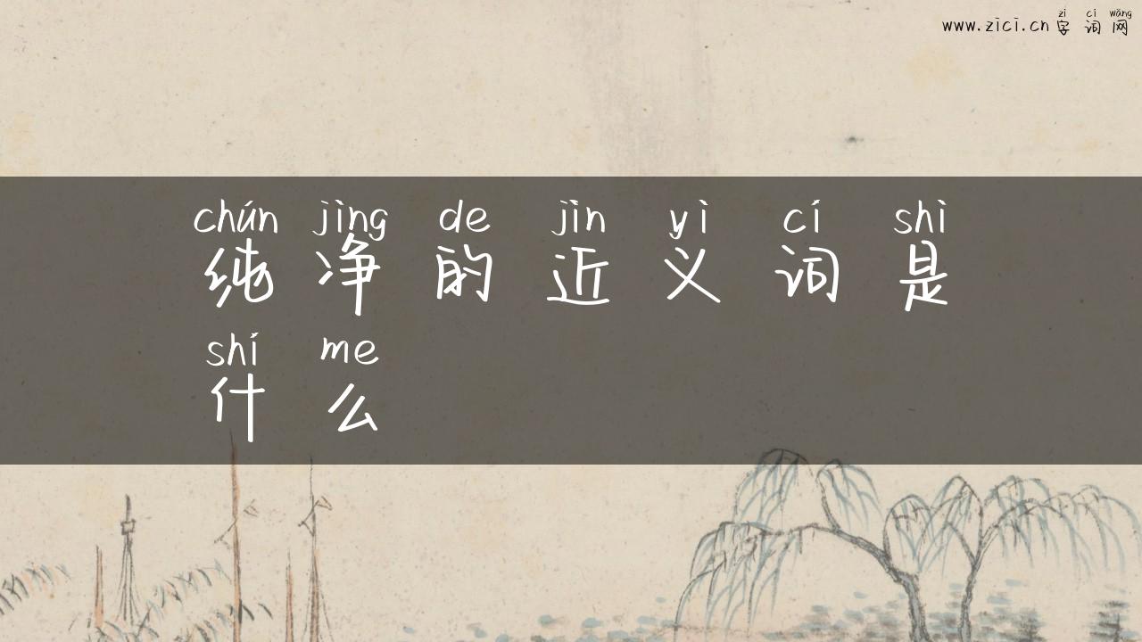 纯净的近义词是什么