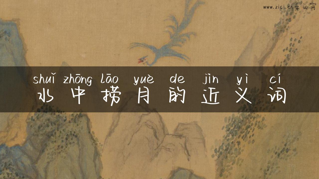 水中捞月的近义词