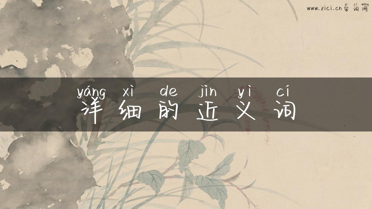 洋细的近义词