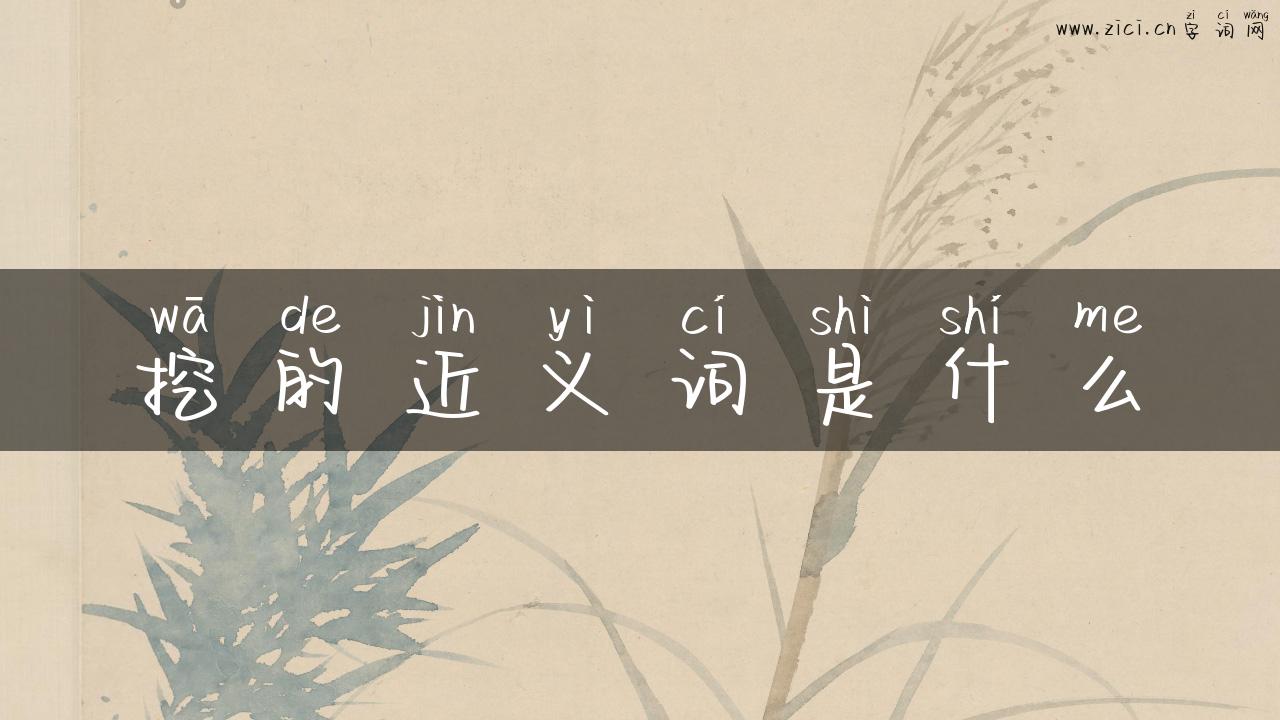 挖的近义词是什么