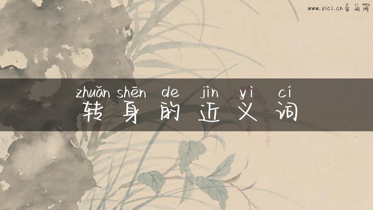 转身的近义词