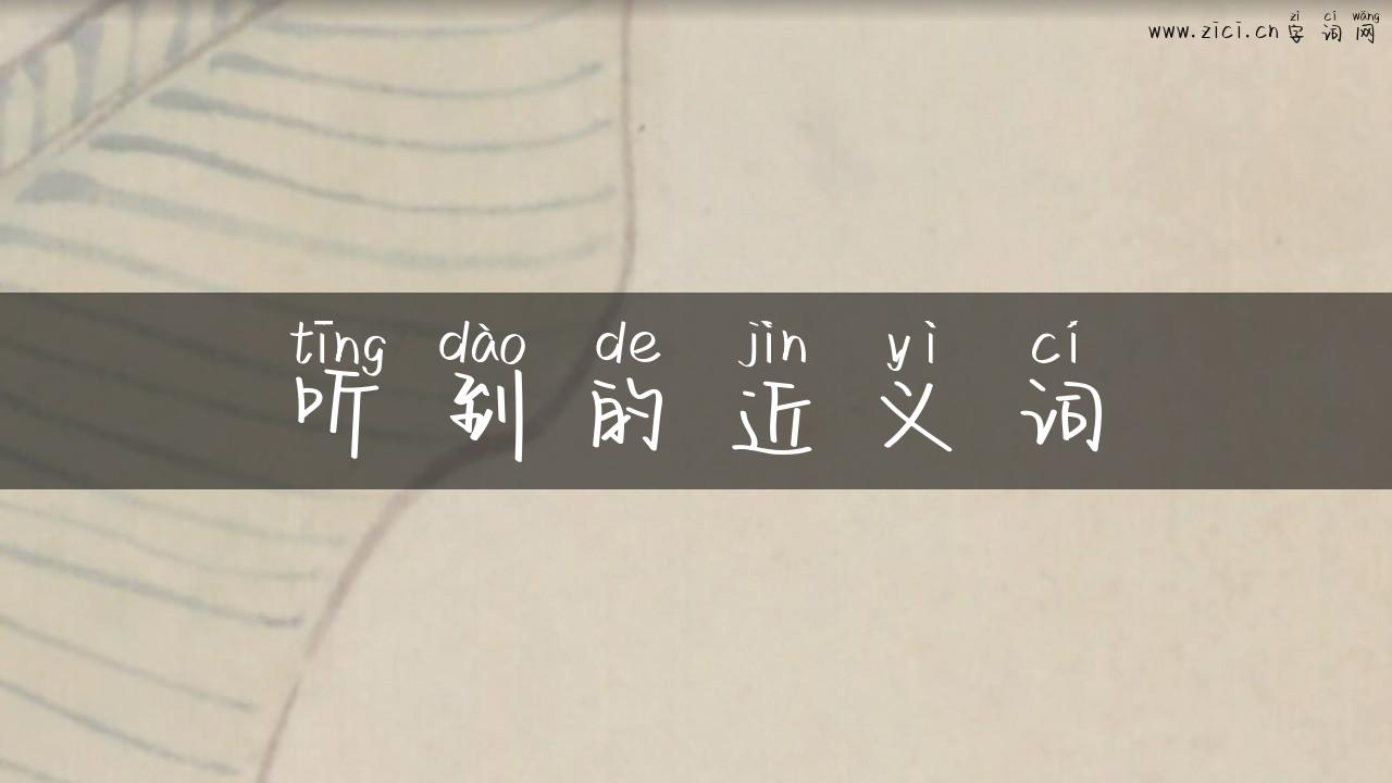 听到的近义词