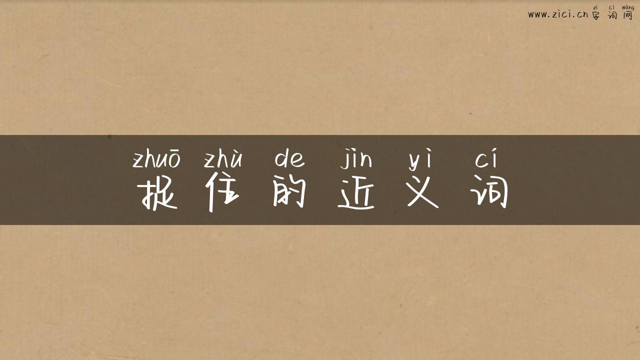 捉住的近义词