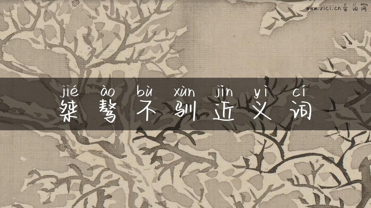 桀骜不驯近义词
