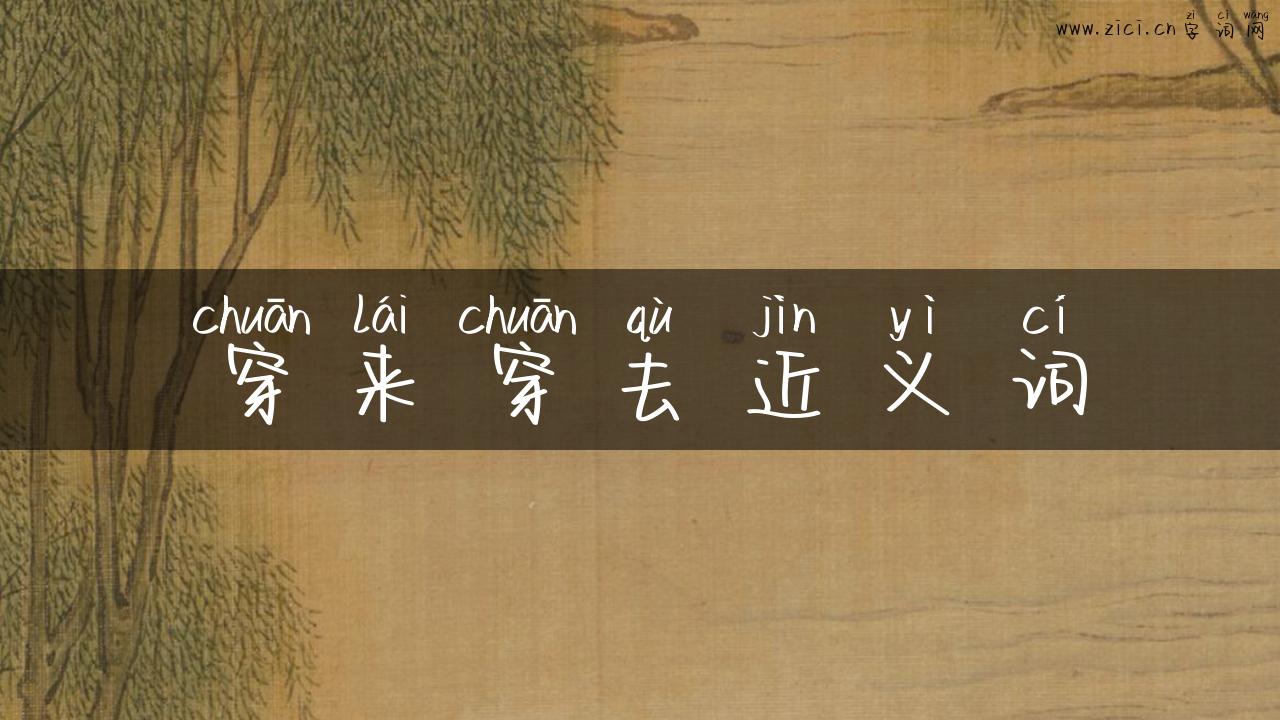 穿来穿去近义词