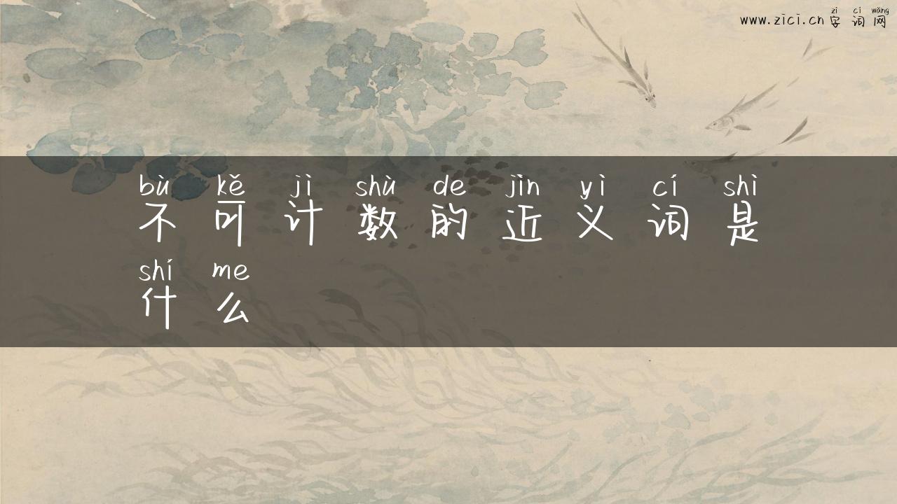 不可计数的近义词是什么