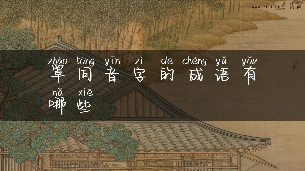 罩同音字的成语有哪些