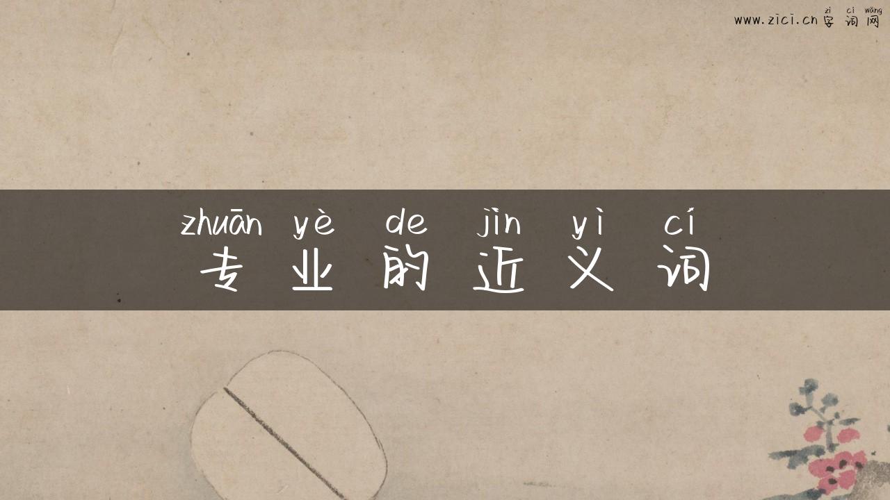 专业的近义词
