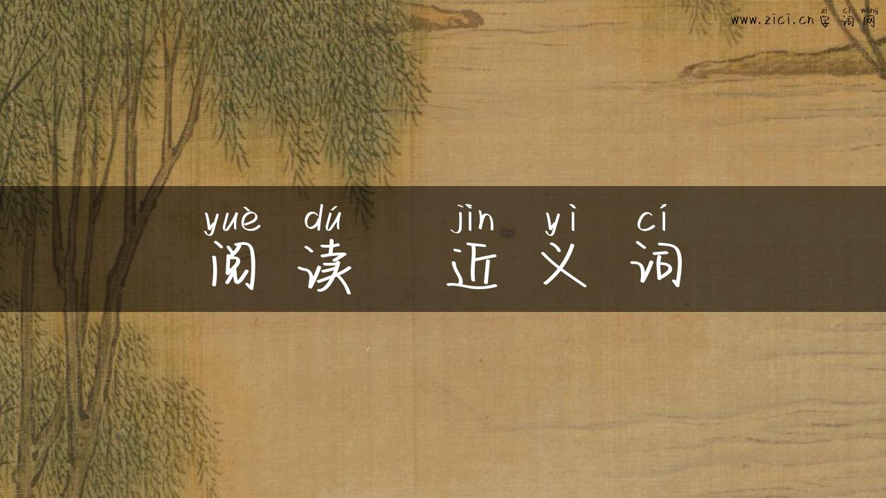 阅读  近义词