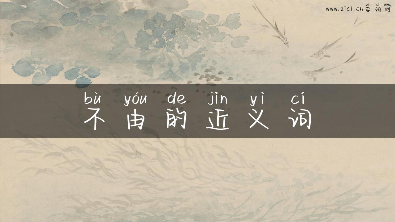 不由的近义词