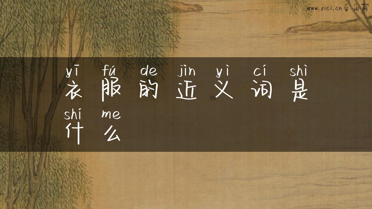衣服的近义词是什么