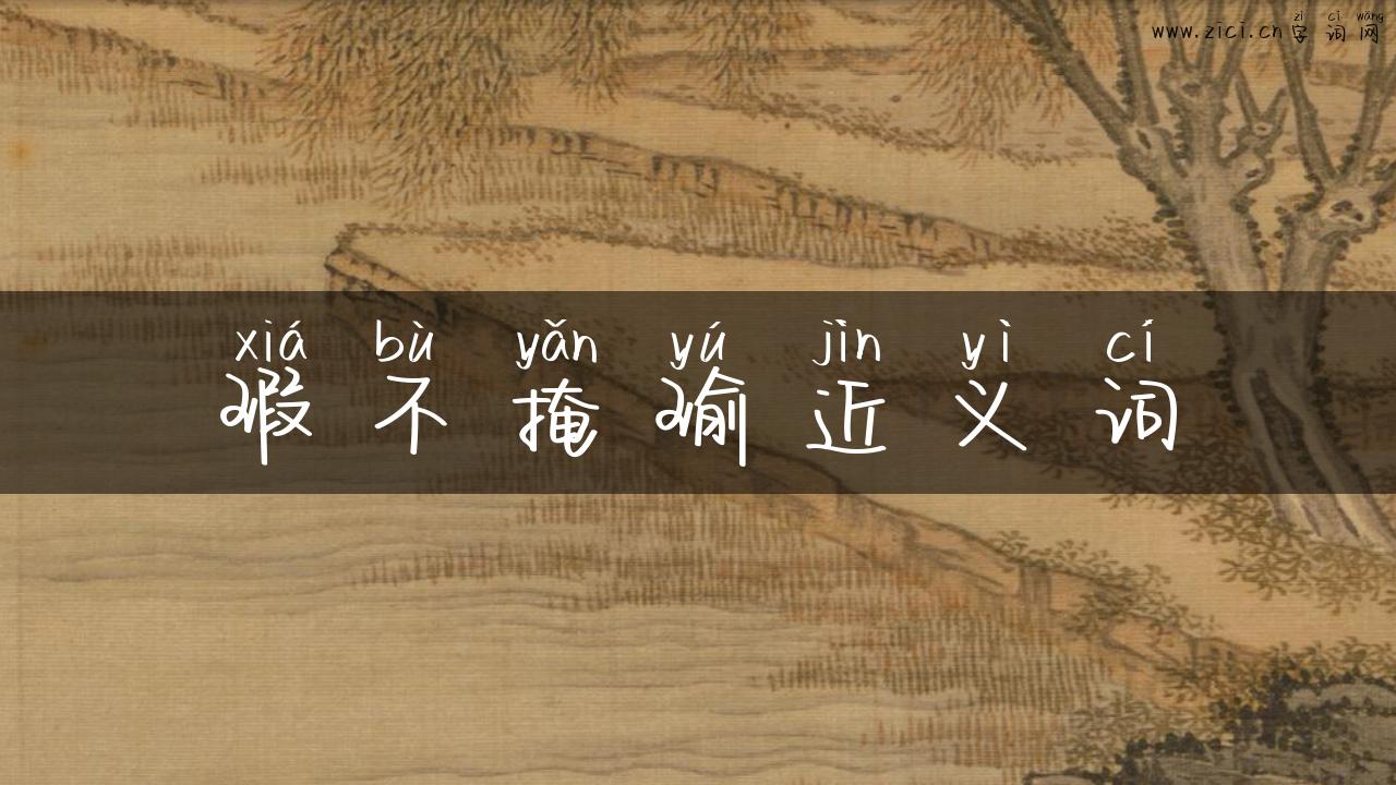 瑕不掩瑜近义词