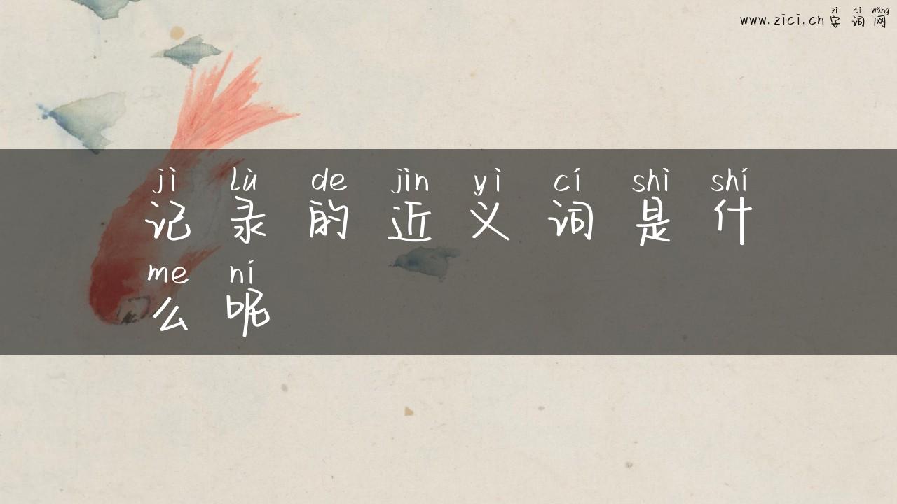 记录的近义词是什么呢