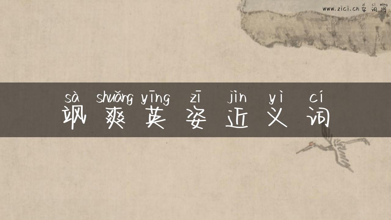 飒爽英姿近义词