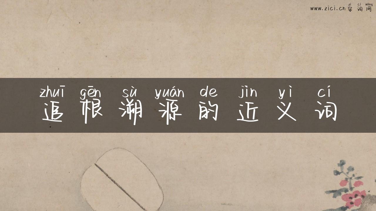 追根溯源的近义词