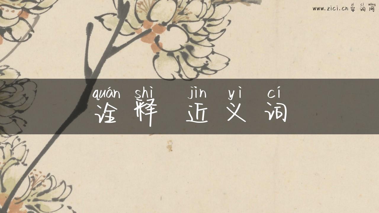 诠释 近义词