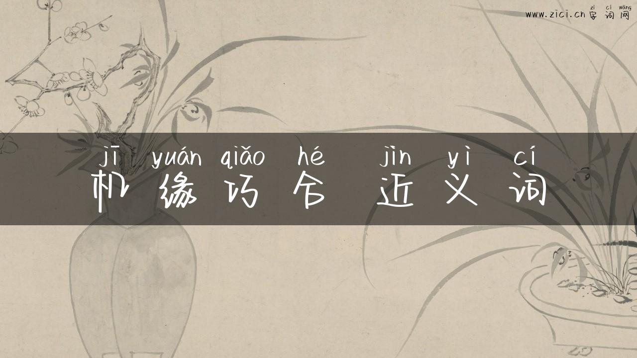 机缘巧合 近义词