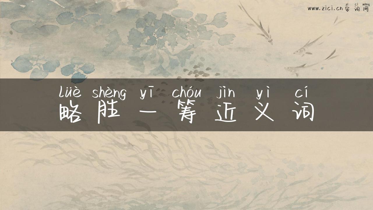 略胜一筹近义词